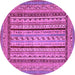 Round Abstract Purple Modern Rug, abs3028pur