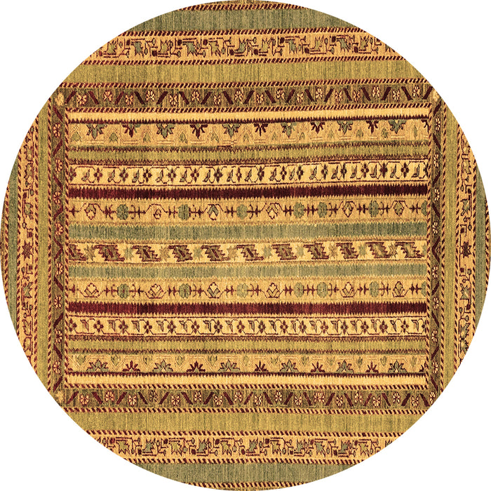 Round Abstract Brown Modern Rug, abs3028brn