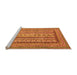 Sideview of Machine Washable Abstract Orange Modern Area Rugs, wshabs3028org