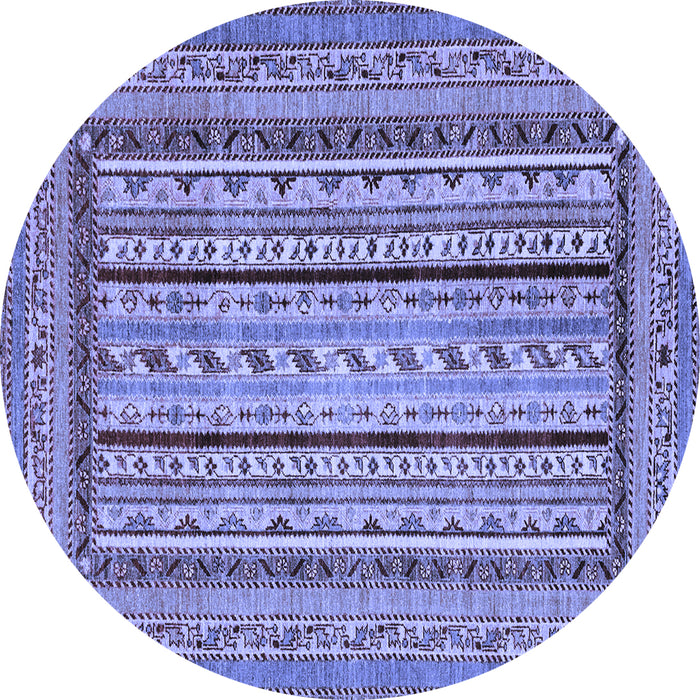 Round Machine Washable Abstract Blue Modern Rug, wshabs3028blu