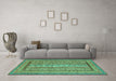 Machine Washable Abstract Turquoise Modern Area Rugs in a Living Room,, wshabs3028turq