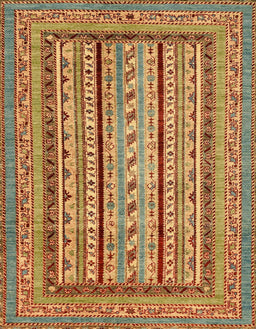 Machine Washable Abstract Metallic Gold Rug, wshabs3028