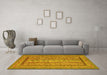 Machine Washable Abstract Yellow Modern Rug in a Living Room, wshabs3028yw