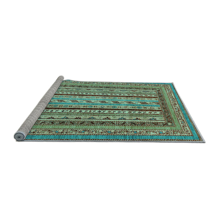 Sideview of Machine Washable Abstract Light Blue Modern Rug, wshabs3028lblu