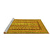 Sideview of Machine Washable Abstract Yellow Modern Rug, wshabs3028yw