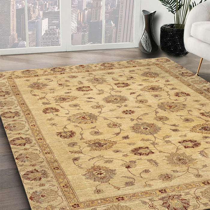 Machine Washable Abstract Cinnamon Brown Rug in a Family Room, wshabs3029