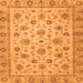 Square Oriental Orange Traditional Rug, abs3029org