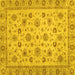 Square Oriental Yellow Traditional Rug, abs3029yw