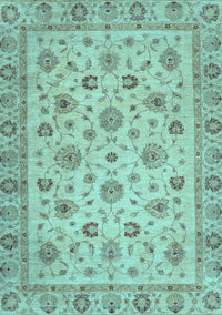 Oriental Light Blue Traditional Rug, abs3029lblu