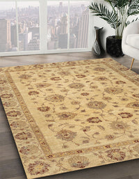 Abstract Cinnamon Brown Oriental Rug, abs3029