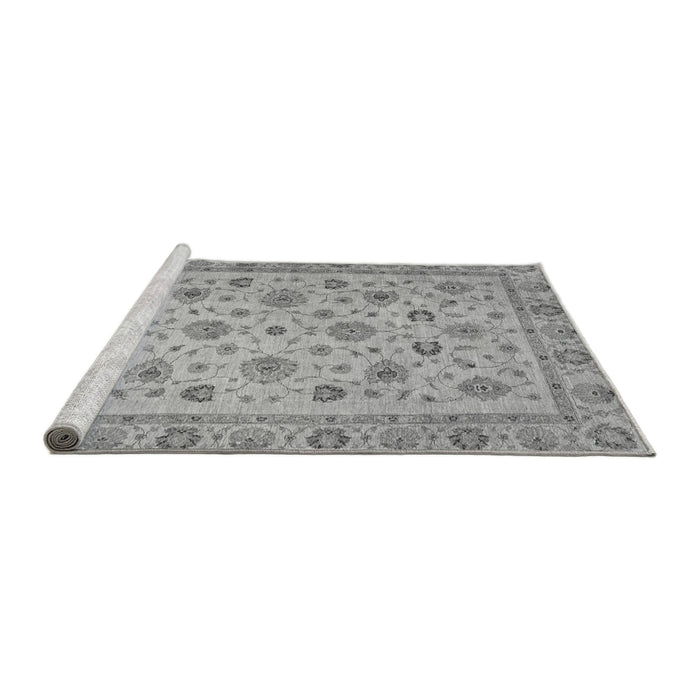 Sideview of Machine Washable Oriental Gray Traditional Rug, wshabs3029gry