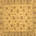 Square Machine Washable Oriental Brown Traditional Rug, wshabs3029brn