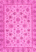 Machine Washable Oriental Pink Traditional Rug, wshabs3029pnk