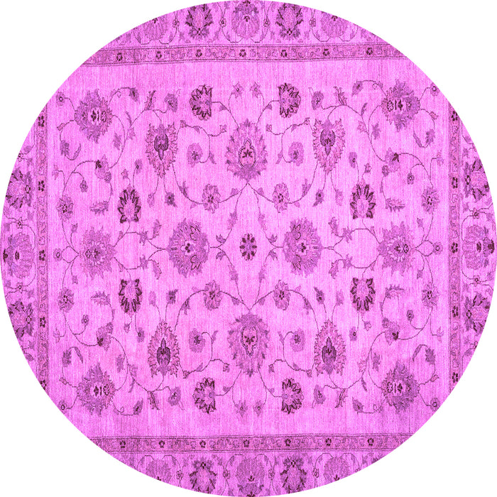 Round Oriental Purple Traditional Rug, abs3029pur