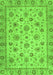 Machine Washable Oriental Green Traditional Area Rugs, wshabs3029grn