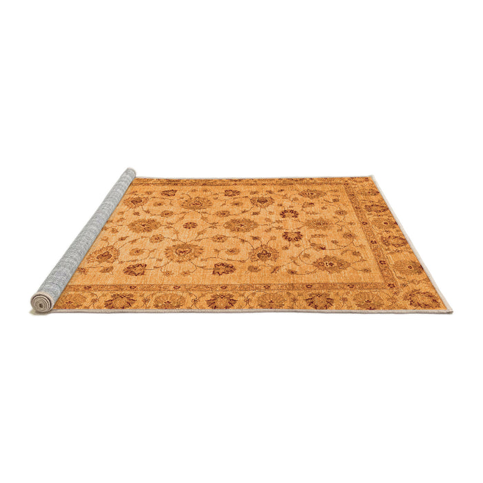 Sideview of Machine Washable Oriental Orange Traditional Area Rugs, wshabs3029org