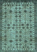 Machine Washable Southwestern Light Blue Country Rug, wshabs302lblu