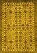 Machine Washable Southwestern Yellow Country Rug, wshabs302yw