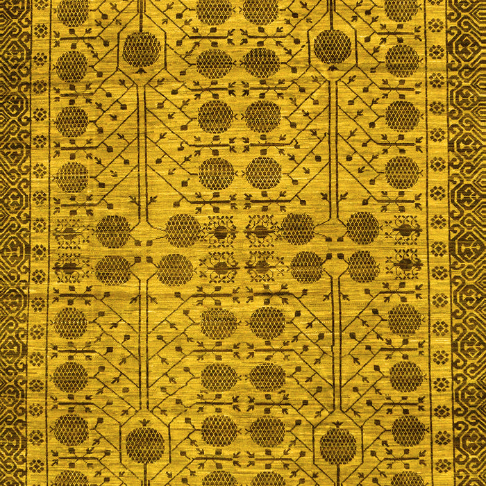 Machine Washable Southwestern Yellow Country Rug, wshabs302yw
