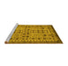 Sideview of Machine Washable Southwestern Yellow Country Rug, wshabs302yw