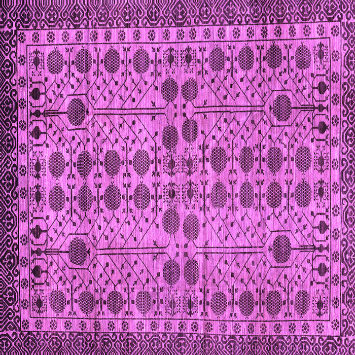 Square Machine Washable Southwestern Purple Country Area Rugs, wshabs302pur