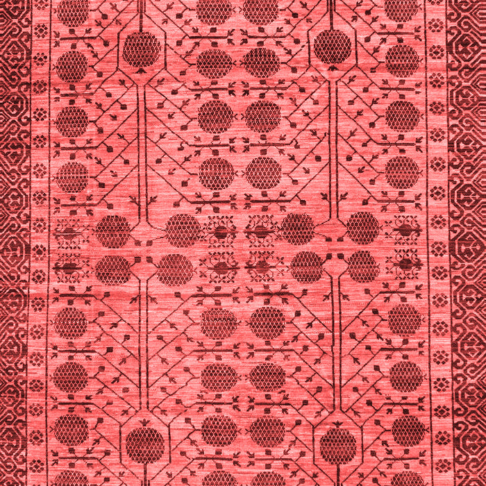 Machine Washable Southwestern Red Country Rug, wshabs302red