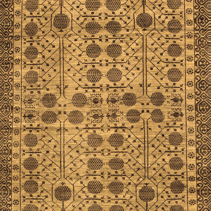 Machine Washable Southwestern Brown Country Rug, wshabs302brn
