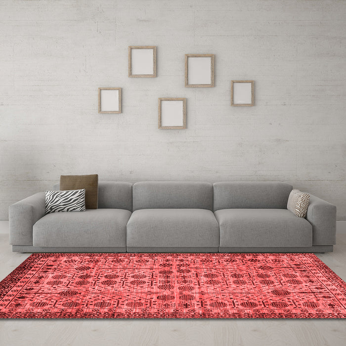 Country Red Washable Rugs