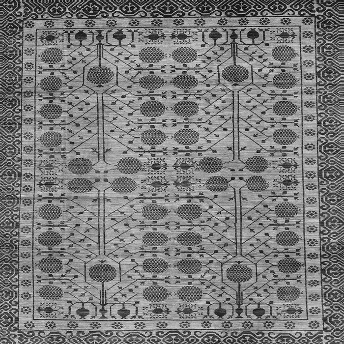 Square Machine Washable Southwestern Gray Country Rug, wshabs302gry