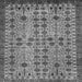 Square Machine Washable Southwestern Gray Country Rug, wshabs302gry
