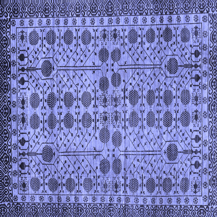 Square Southwestern Blue Country Rug, abs302blu