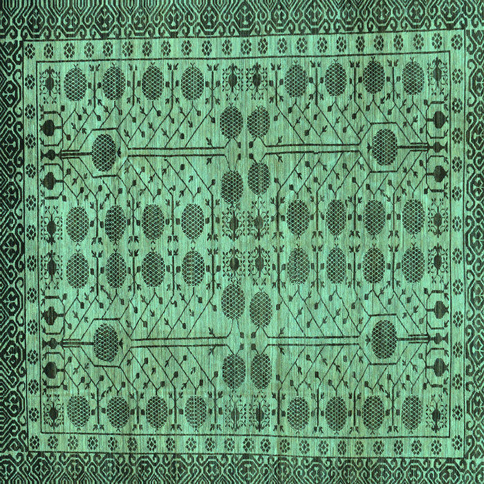 Square Southwestern Turquoise Country Rug, abs302turq