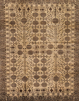 Abstract Saddle Brown Southwestern Rug, abs302