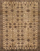 Abstract Saddle Brown Southwestern Rug, abs302