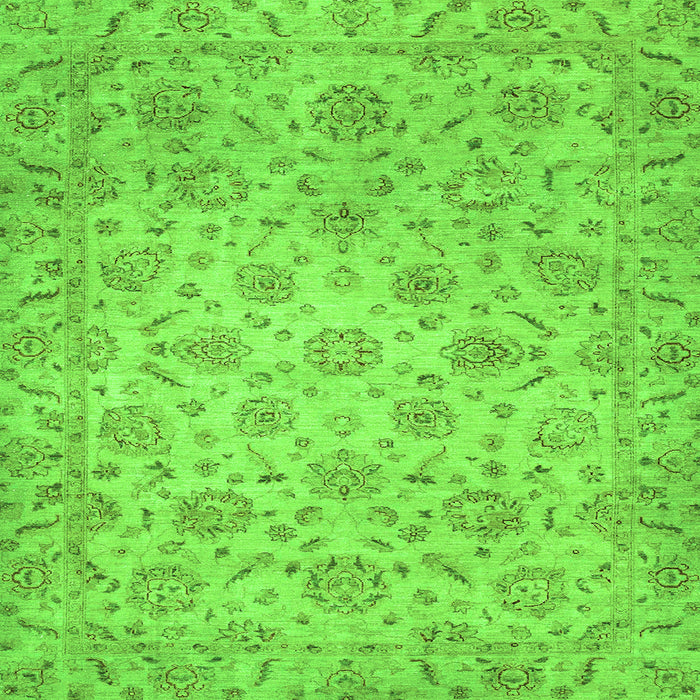 Square Machine Washable Abstract Green Modern Area Rugs, wshabs3030grn
