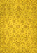 Machine Washable Abstract Yellow Modern Rug, wshabs3030yw