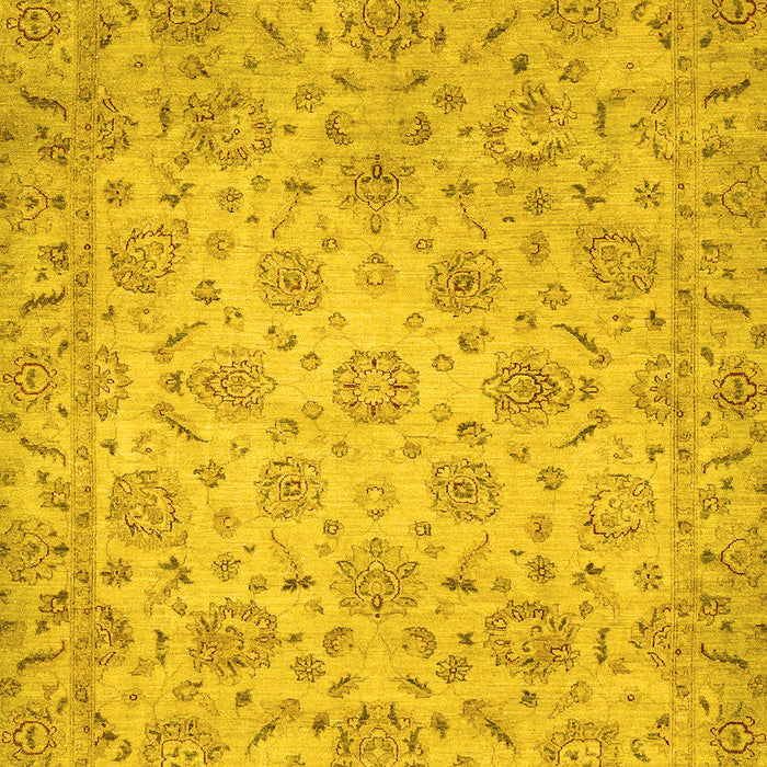 Machine Washable Abstract Yellow Modern Rug, wshabs3030yw