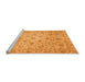 Sideview of Machine Washable Abstract Orange Modern Area Rugs, wshabs3030org