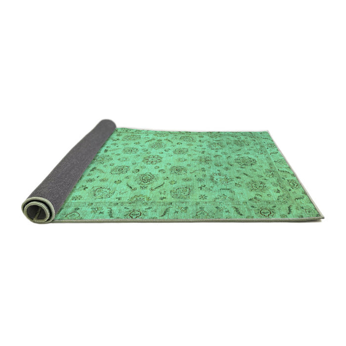 Sideview of Abstract Turquoise Modern Rug, abs3030turq
