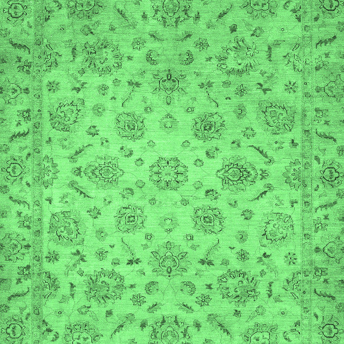 Machine Washable Abstract Emerald Green Modern Area Rugs, wshabs3030emgrn
