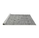 Sideview of Machine Washable Abstract Gray Modern Rug, wshabs3030gry