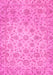 Machine Washable Abstract Pink Modern Rug, wshabs3030pnk