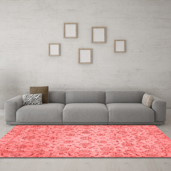 Modern Red Washable Rugs