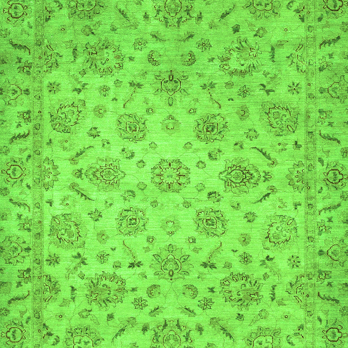 Machine Washable Abstract Green Modern Area Rugs, wshabs3030grn