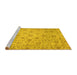 Sideview of Machine Washable Abstract Yellow Modern Rug, wshabs3030yw