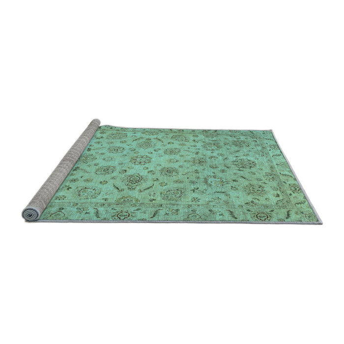 Sideview of Machine Washable Abstract Light Blue Modern Rug, wshabs3030lblu