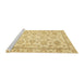 Sideview of Machine Washable Abstract Yellow Rug, wshabs3031