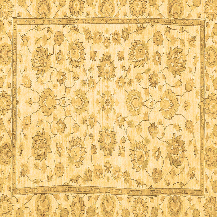 Square Oriental Brown Traditional Rug, abs3031brn
