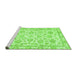 Sideview of Machine Washable Oriental Green Traditional Area Rugs, wshabs3031grn