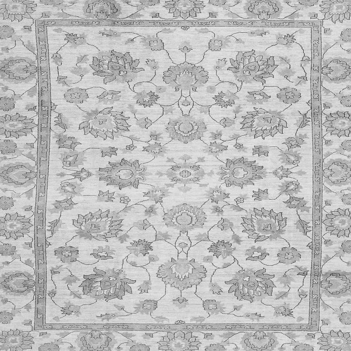 Square Machine Washable Oriental Gray Traditional Rug, wshabs3031gry